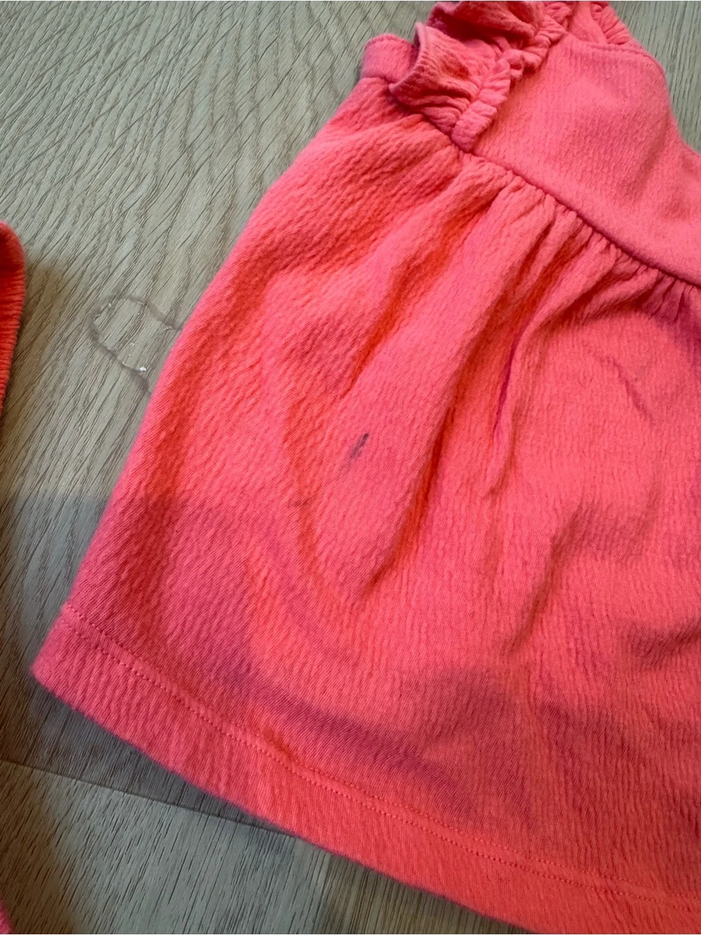Carter’s baby girl coral ruffle dress & Blommer set |24M